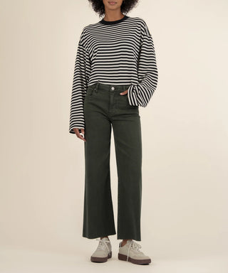 Meg High Rise Wide Leg- Sherwood Forest