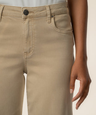 Charolette Twill HIgh Rise Wide Leg- Oat