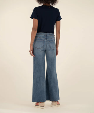 Ryan HIgh Rise Fab Super Wide Leg Raw Hem- Believe