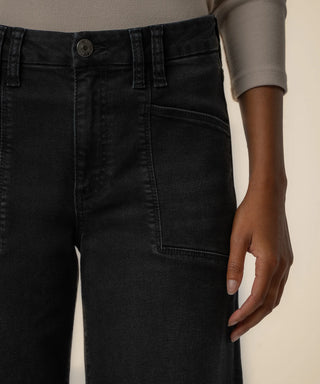 Meg High Rise Wide Leg Long Inseam in Politely Wash / KUT From The Kloth