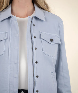 Amanda Boxy Jacket- Powder Blue