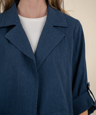 Nadine Linen Crop Blazer