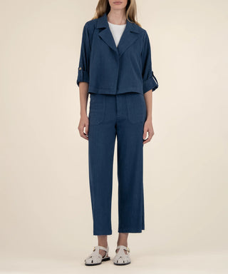 Nadine Linen Crop Blazer