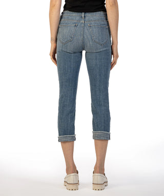Amy Crop Straight Leg Roll Up Fray Hem (Gained)