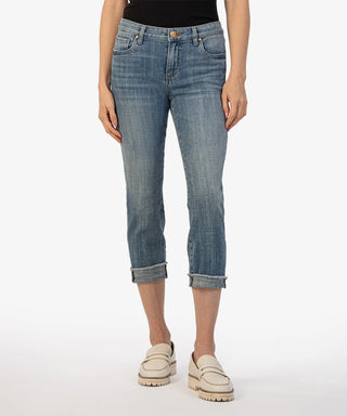 Amy Crop Straight Leg Roll Up Fray Hem (Gained)