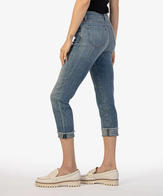 Amy Crop Straight Leg Roll Up Fray Hem (Gained)