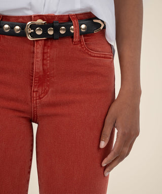 Kelsey HIgh Rise Ankle Flare- Paprika