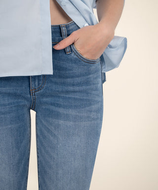 Amy Crop Straight Leg Roll Up Fray Hem (Kindness)