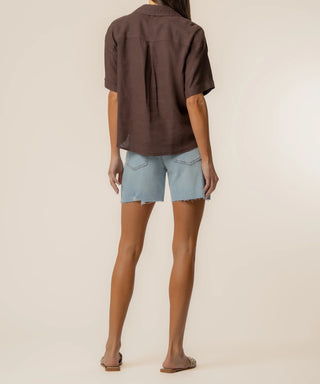 Kut From The Kloth- Linen Brianna Boxy Shirt