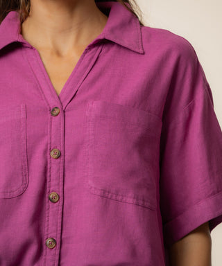 Kut From The Kloth- Linen Brianna Boxy Shirt