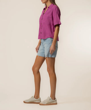 Kut From The Kloth- Linen Brianna Boxy Shirt
