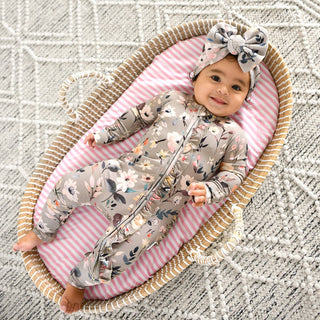 Gigi and Max - Tatum RUFFLE ZIP Bamboo One Piece Floral Baby Clothing