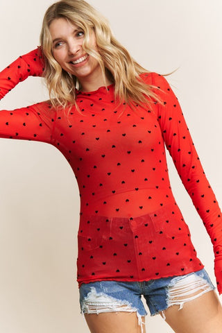 The Sweet Heart Mesh Top