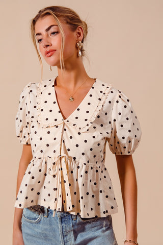 Poppi Polka Dot Peplum