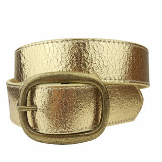 Axesoria West - Genuine Foil Metallic Leather Belt