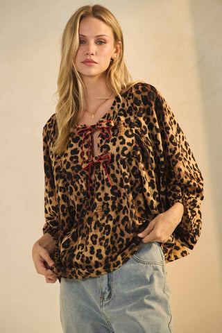 The Scarlett Leopard Blouse