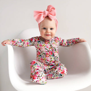 Gigi and Max - Eloise RUFFLE ZIP Bamboo Baby Outfit Sleepies Little