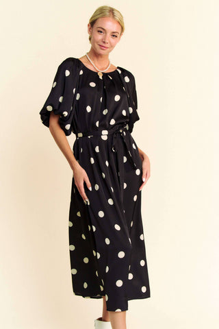 Pammi Polka Dot Midi Dress