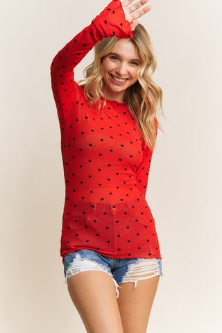The Sweet Heart Mesh Top