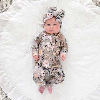 Gigi and Max - Tatum RUFFLE ZIP Bamboo One Piece Floral Baby Clothing