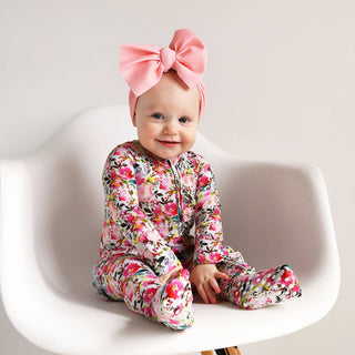 Gigi and Max - Eloise RUFFLE ZIP Bamboo Baby Outfit Sleepies Little