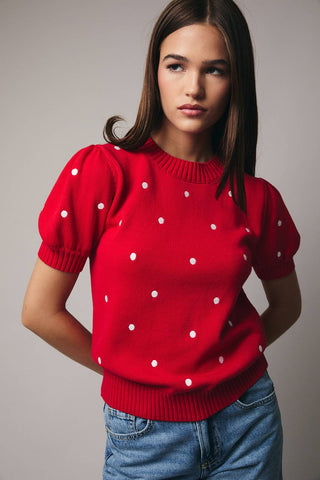 The Ruby Polka Dot Sweater