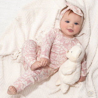 Baby Girl's Vintage Rose Cotton Romper