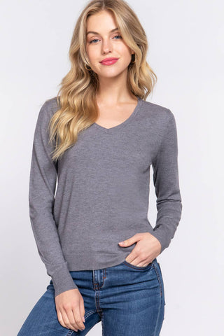 The Basic V Sweater
