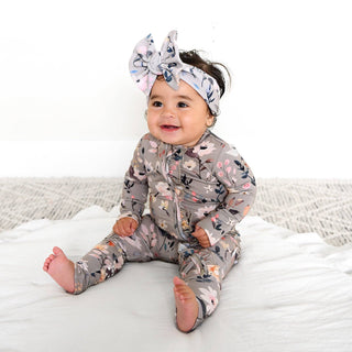 Gigi and Max - Tatum RUFFLE ZIP Bamboo One Piece Floral Baby Clothing