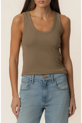 Anastasia Stretch Cotton Blend Rib Tank KUT from the Kloth