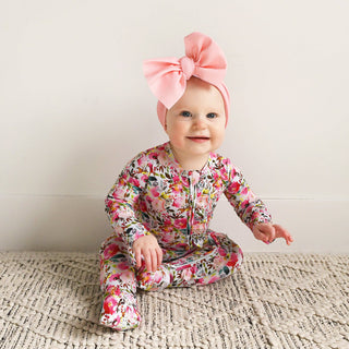 Gigi and Max - Eloise RUFFLE ZIP Bamboo Baby Outfit Sleepies Little