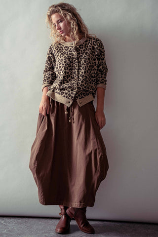 Classic Leopard Print Jacquard Cardigan