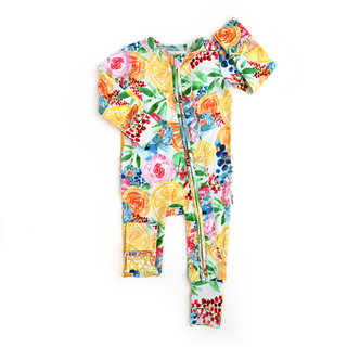 Gigi and Max - Lillyana RUFFLE ZIP Bamboo Baby Sleepies Little Outfit