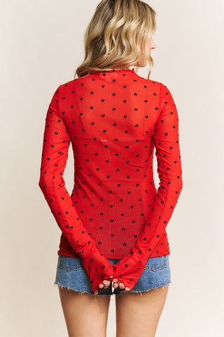 The Sweet Heart Mesh Top