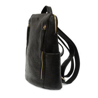 Black Raegan Double Zip Backpack