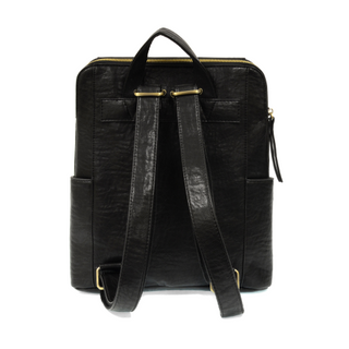 Black Raegan Double Zip Backpack