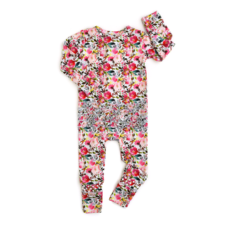 Gigi and Max - Eloise RUFFLE ZIP Bamboo Baby Outfit Sleepies Little