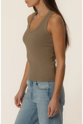 Anastasia Stretch Cotton Blend Rib Tank KUT from the Kloth