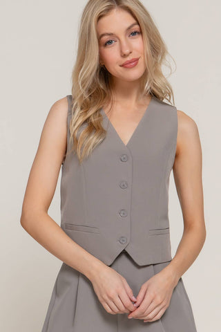The Friday Front Button Closure Vest