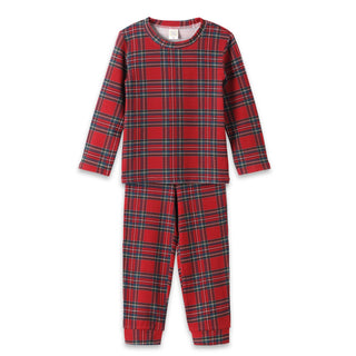 Tartan Plaid Kids Bamboo Christmas Pajama Set