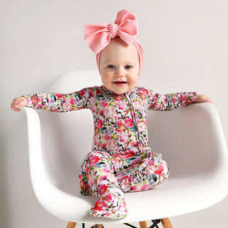 Gigi and Max - Eloise RUFFLE ZIP Bamboo Baby Outfit Sleepies Little