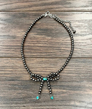 the Bow Bead Necklace
