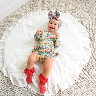 Gigi and Max - Joanna RUFFLE ZIP Bamboo One Piece Floral Baby Clothing