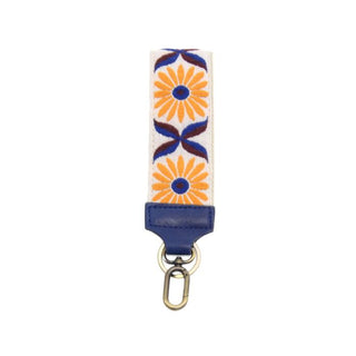 Canary Daisy Embroidered Easy Find Wristlet