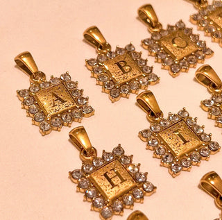 Goldie Square Initial Necklace