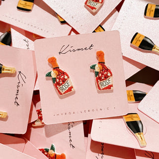 Rosé Bottle Stud Earrings