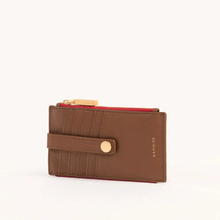210 West Mahogany Pebble/Brushed Gold Red Zip