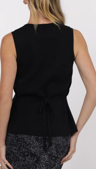 Myra Button Front Knit Vest