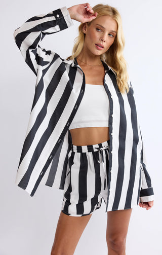 Hit Different Big Striped Button Down