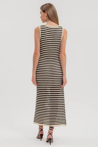 Chleo Striped Crochet Dress